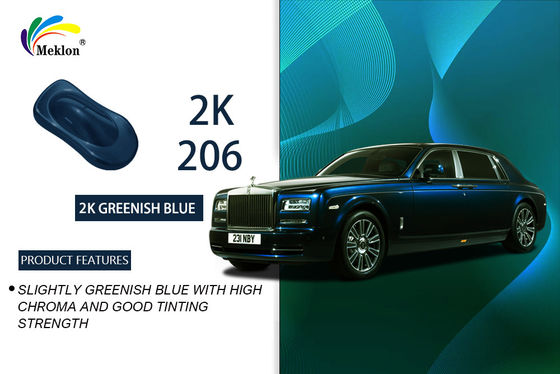 Glossy Top Coat Greenish Blue Car Paint Multifunctional Durable