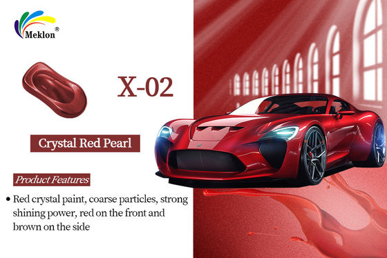 Durable Pearlescent Automotive Paint Multiscene , Weatherproof Crystal Red Car Paint