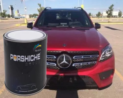 Glossy Red Metallic Silver Car Paint Mildew Resistant Nontoxic