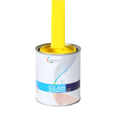 Low Odor Concentration Auto Base Coat Protection lemon yellow Car Paint
