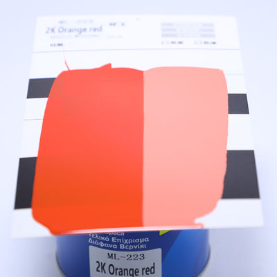 Good Leveling 2K Orange Red Metallic Automotive Paint Acrylic Liquid Coating Spray