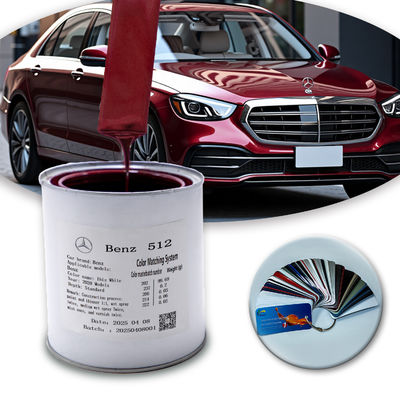 Premium 1K Red Pearl Acrylic Refinish Paint for Mercedes-Benz DB512 with High-Gloss Finish and OEM-Matching Quality​