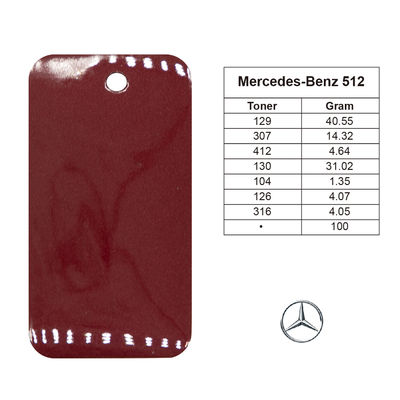 Premium 1K Red Pearl Acrylic Refinish Paint for Mercedes-Benz DB512 with High-Gloss Finish and OEM-Matching Quality​