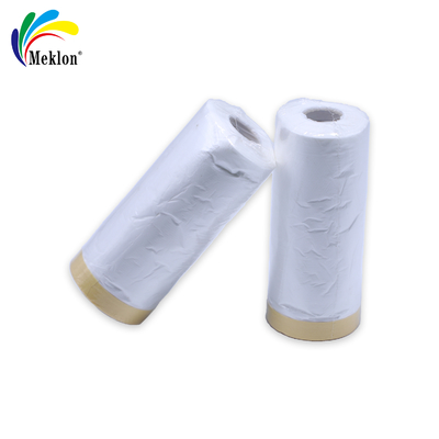1.Meklon car spray paint special high shielding plastic masking film roll pre pasting construction protection preferred