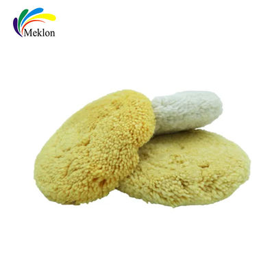 Yellow White Wool Pad For Car Polishing , Multipurpose Car Cleaning Supplies