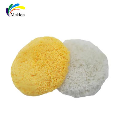 Yellow White Wool Pad For Car Polishing , Multipurpose Car Cleaning Supplies