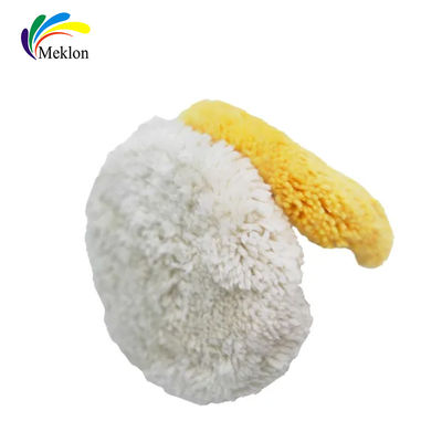 Yellow White Wool Pad For Car Polishing , Multipurpose Car Cleaning Supplies