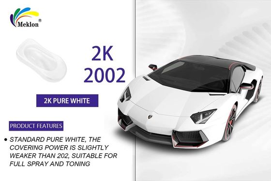 UV Resistant Pure White Auto Paint Nontoxic Moistureproof Solid Colour