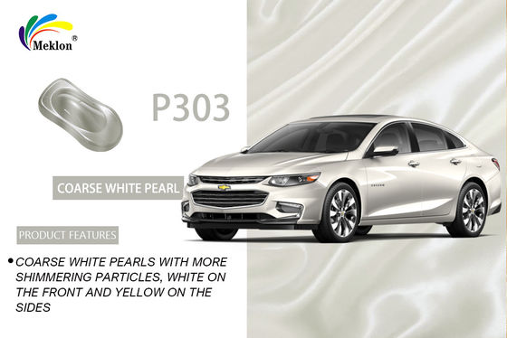 1K Anti UV Refinish Car Paint Coarse White Pearl Color Glossy Exterior