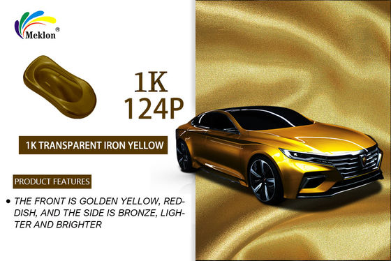 Auto Coating 1K Transparent Iron Yellow Acrylic  Refinish Glitter Car Paint