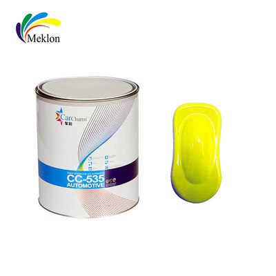 Low Odor Concentration Auto Base Coat Protection Lemon Yellow Car Paint