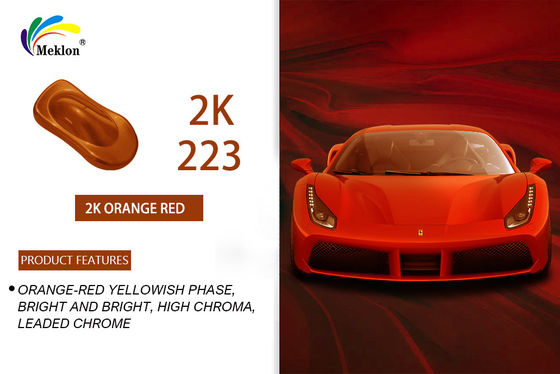 ISO/MSDS/SGS Approved Orange Red Car Paint For Excellent Coverage And Protection
