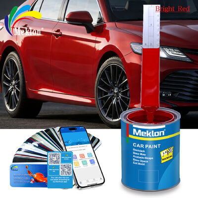 Odorless Pearl Bright Red Automotive Paint Anti Scratch Mildew Resistant