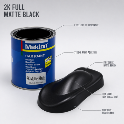 Premium Hot Sale Matte Black 2K Auto Paint Super Fast Drying Acrylic High Solid Weathering Resistant Body Coating