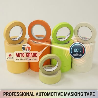 Chinese Supplier Wholesales 80 Degree Heat-Resistant Car Repair Orange Masking Tape With High Viscosity That Can Be Customized With Original Packaging