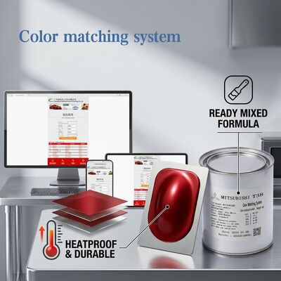 Heatproof Durable Red Automotive Paint Anti Oxidation Metallic Red Car Paint