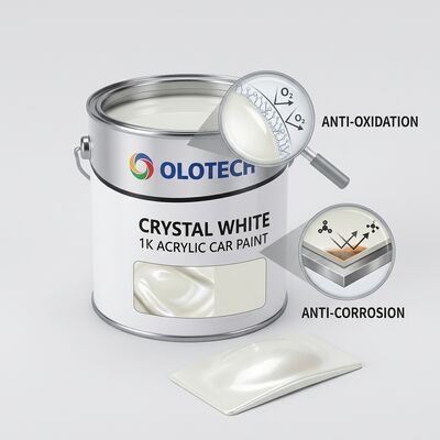 Crystal White 1K Car Paint Basecoat Anti Oxidation Acrylic material And Anti-Corrosion