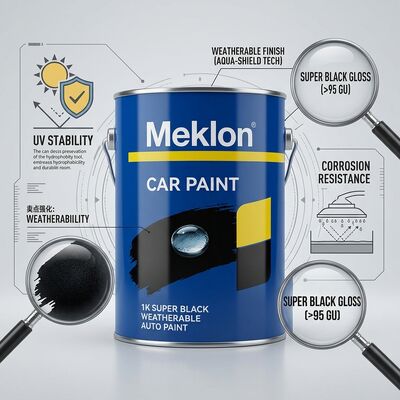 Good Weatherability 1K Super black Auto Paint ODM OEM Car Refinish Paint