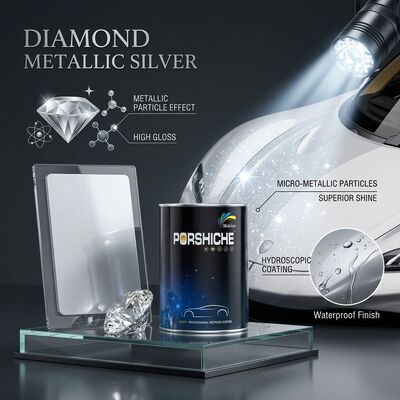 Stable Diamond Metallic Silver Car Paint Multipurpose Waterproof