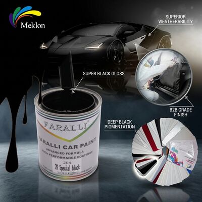 Good Weatherability 1K Super black Auto Paint ODM OEM Car Refinish Paint