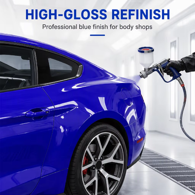 High Gloss 2K Blue Scratch Resistant Acrylic Urethane Basecoat Liquid Spray Paint for Refinish Repair