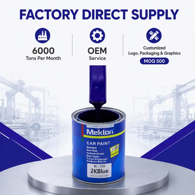 High Gloss 2K Blue Scratch Resistant Acrylic Urethane Basecoat Liquid Spray Paint for Refinish Repair