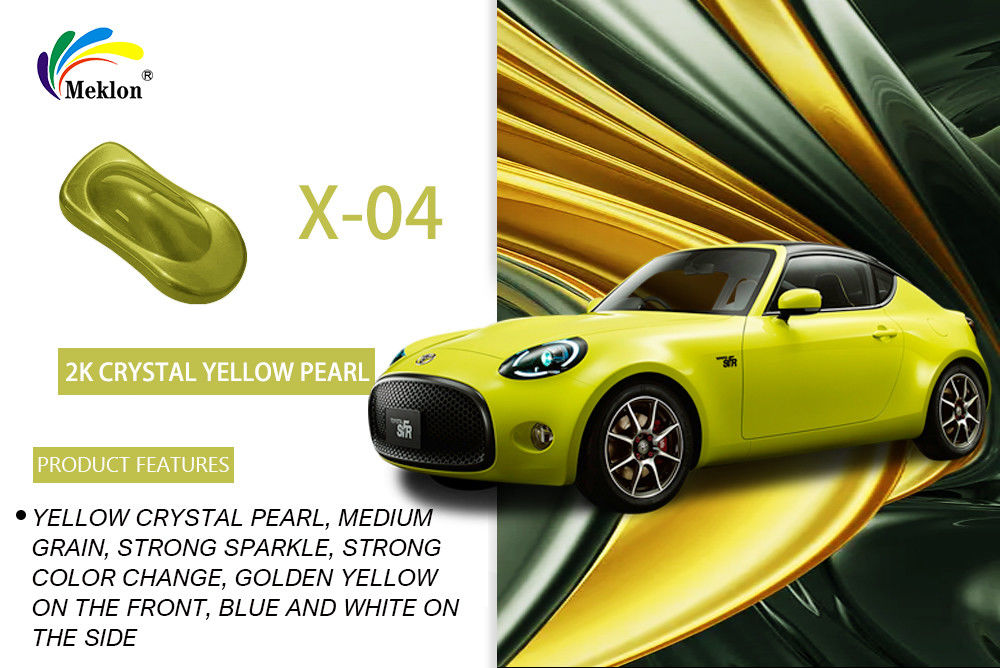 1K Crystal Yellow Pearl Auto Paint: Bright Colors & Weather Resistance for Car Body