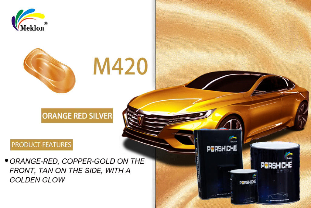 Durable Heatproof Orange Red Car Paint , Odorless Metallic Spray Paint For Cars