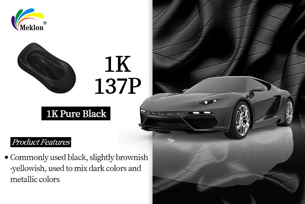 Advanced Color Mixing System: 1K Pure Black Gloss Acrylic Solid Colours Car Paint