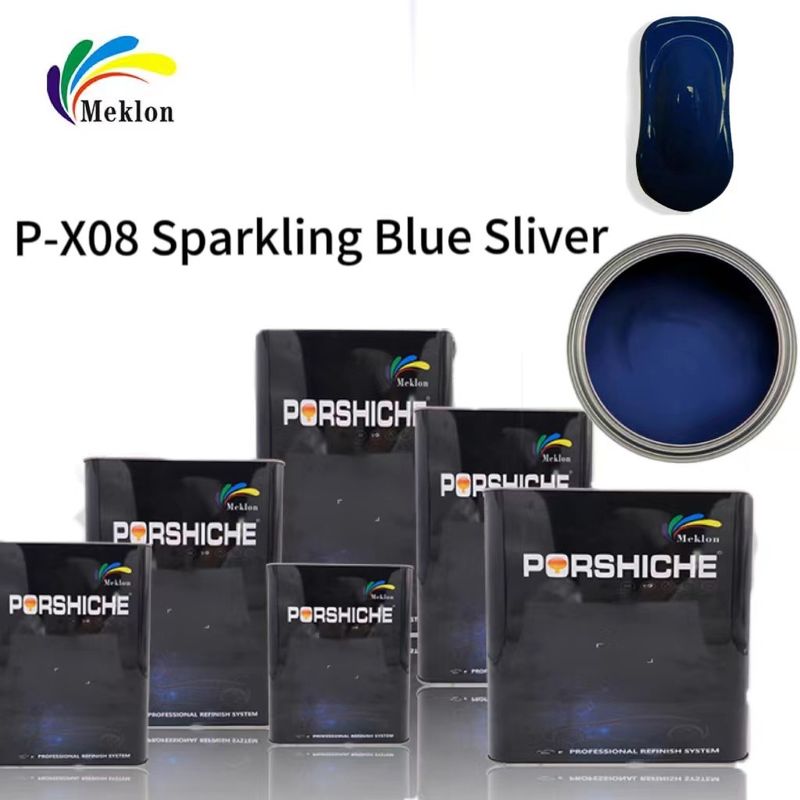 Nontoxic Metallic Silver Car Paint Waterproof Stable Sparkly Blue Color