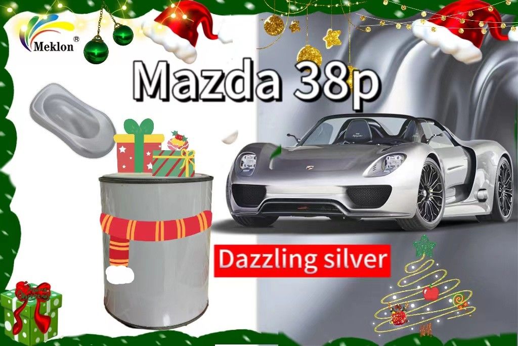 38P Bright Silver Refinish Car Paint With Dazzling Effect For Mazda Auto Coating