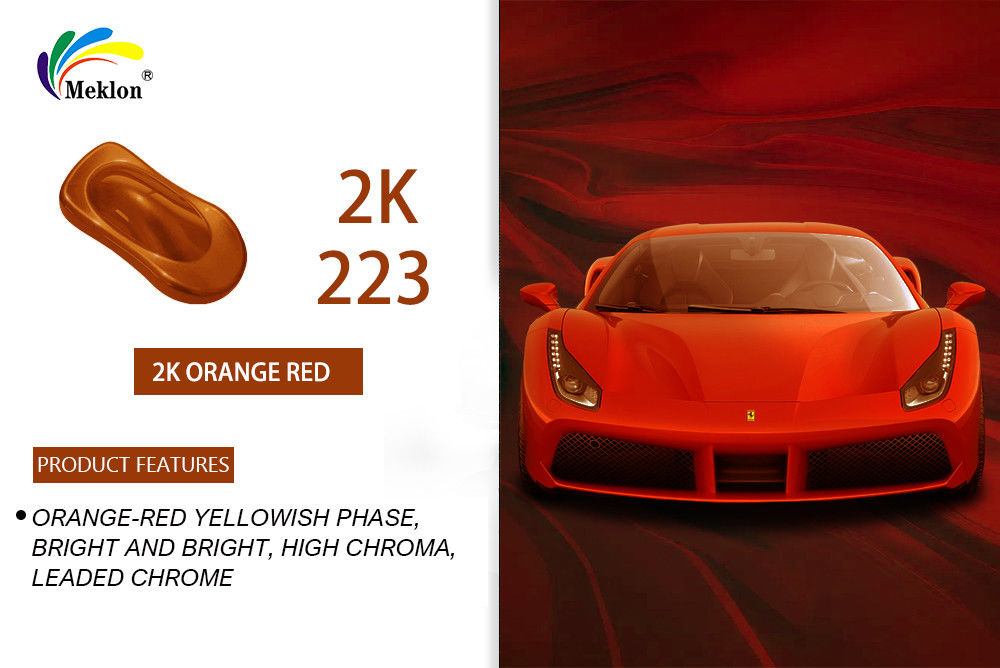 ISO/MSDS/SGS Approved Orange Red Car Paint For Excellent Coverage And Protection