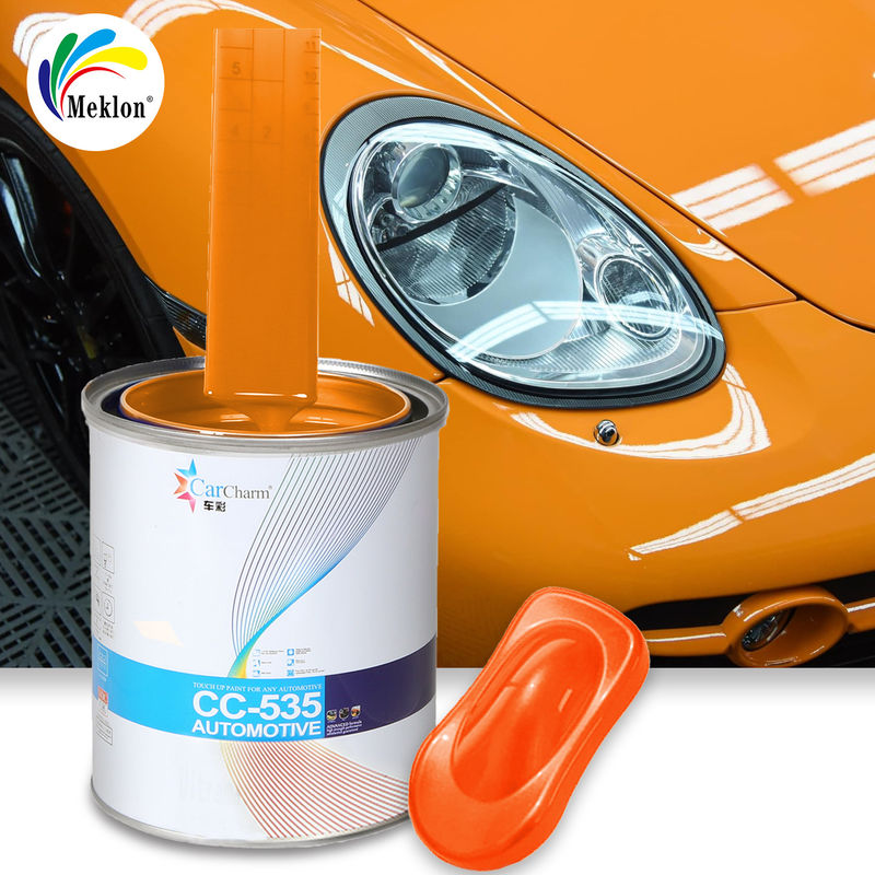 Auto Paint Excellent Covering 1K 2K Orange Color Automotive Base Coat Refinish Car Paint