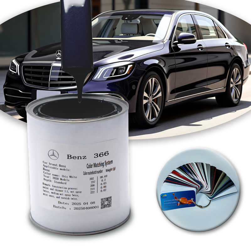 Premium 1K Blue Pearl Acrylic Car Paint for Mercedes-Benz DB366 Eco-Friendly Waterborne Formula​