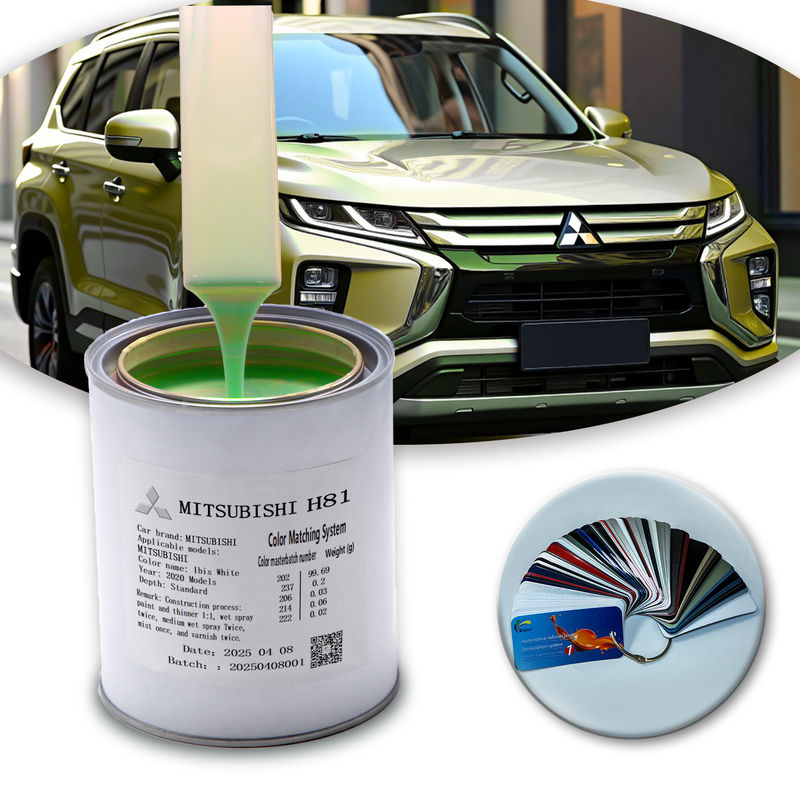 1K Acrylic Technology Refinish Car Paint For High Temperature And Dry Environments With Champagne Gold Effect