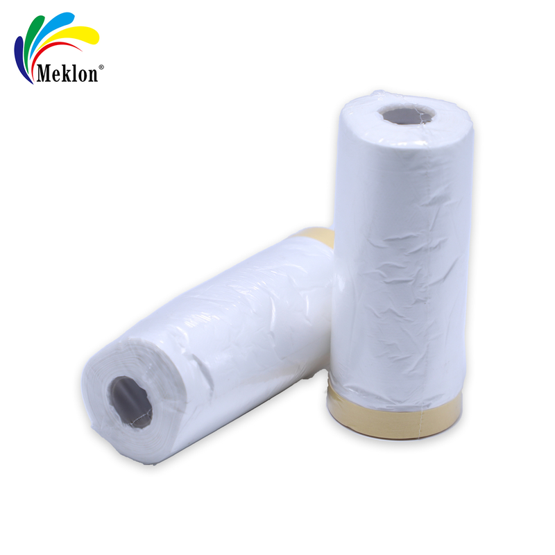 1.Meklon car spray paint special high shielding plastic masking film roll pre pasting construction protection preferred