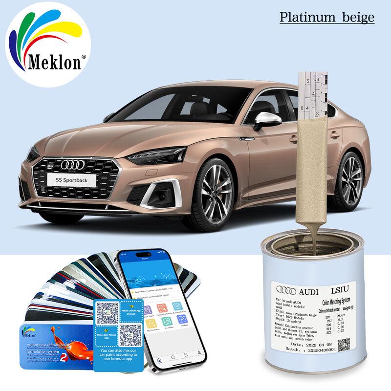 Durable Ready Mixed Car Paint for Audi LSIU Platinum Beige Models by Meklon