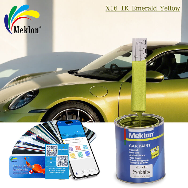 1K Emerald Yellow  Good Adhesion Strong Covering Power High Chroma Car Paint Basecoat