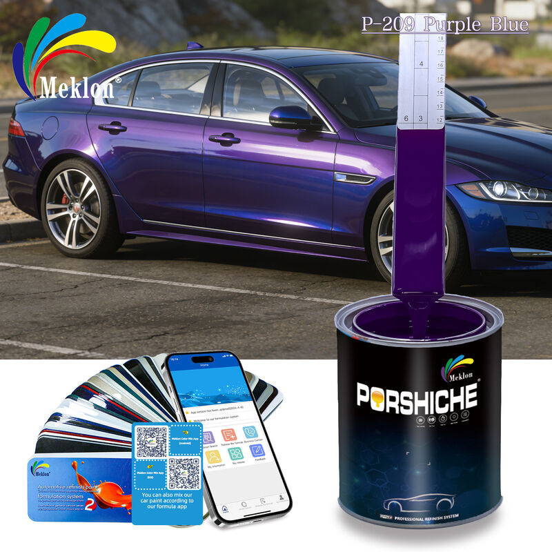 ​High Covering Power Refinish Deep And Full Tone Refinish Car Paint P-209 Purple Blue For Vehicles