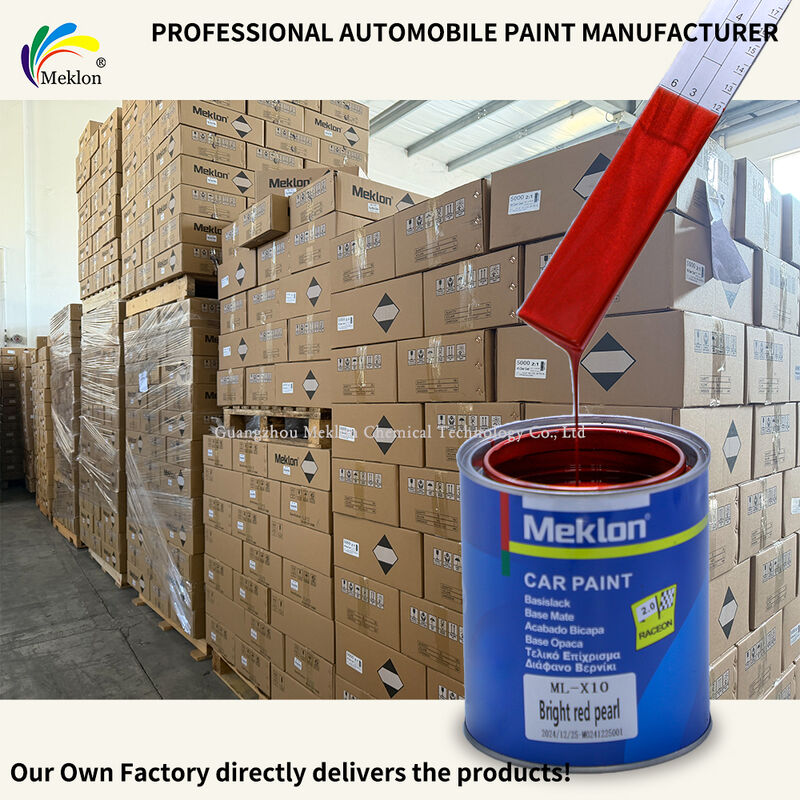 Meklon Bright Red Pearl High Chroma Scratch-resistant Refinish Car Paint for Auto Repair