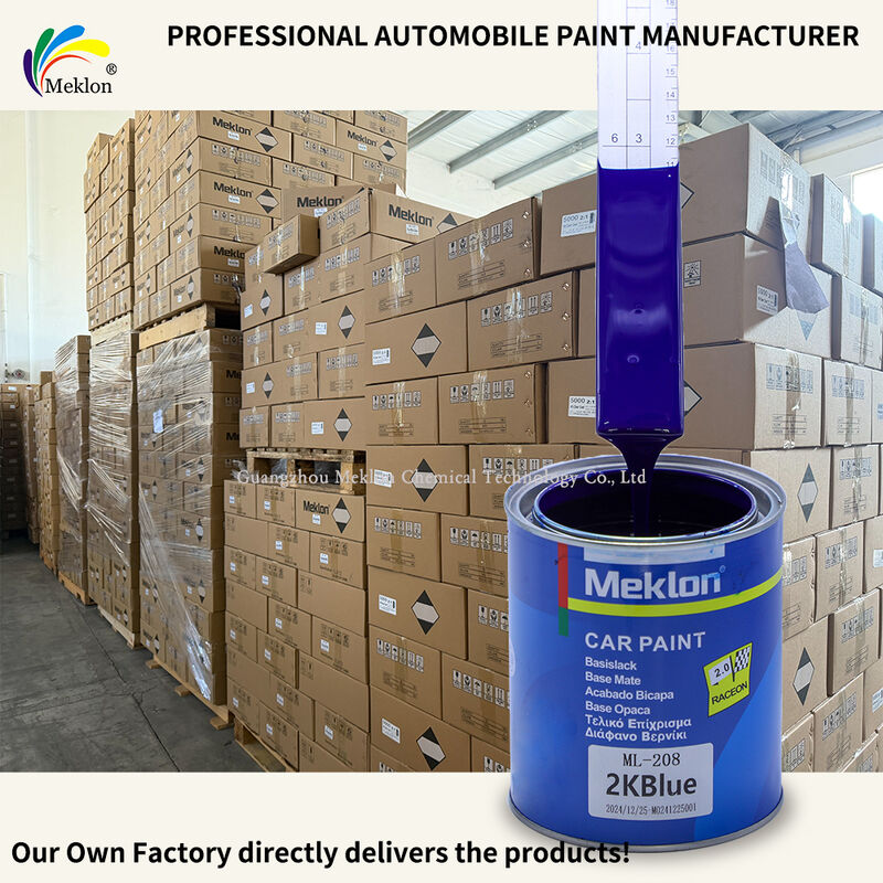 Meklon MK-208 2K Blue Scratch Resistant Low VOC Emissions Refinish Car Paint for Automotive Repair