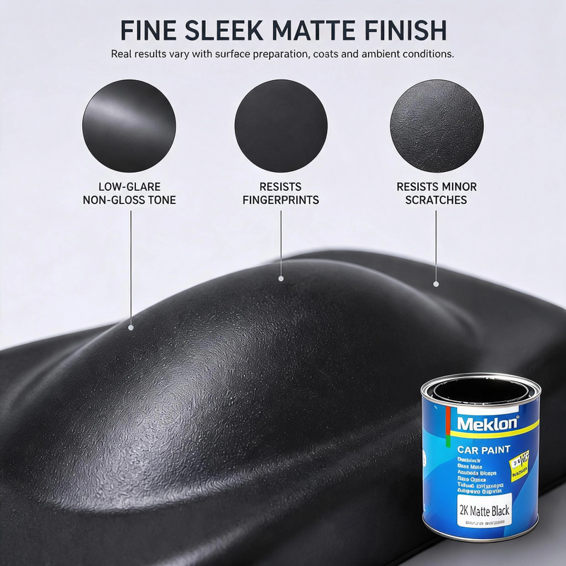 Premium Hot Sale Matte Black 2K Auto Paint Super Fast Drying Acrylic High Solid Weathering Resistant Body Coating