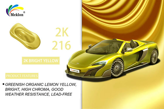 Metallic Yellow Car Paint Top Coat Moistureproof Practical Anti Fade