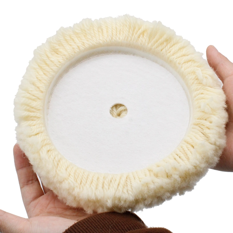 Yellow White Wool Pad For Car Polishing , Multipurpose Car Cleaning Supplies 2