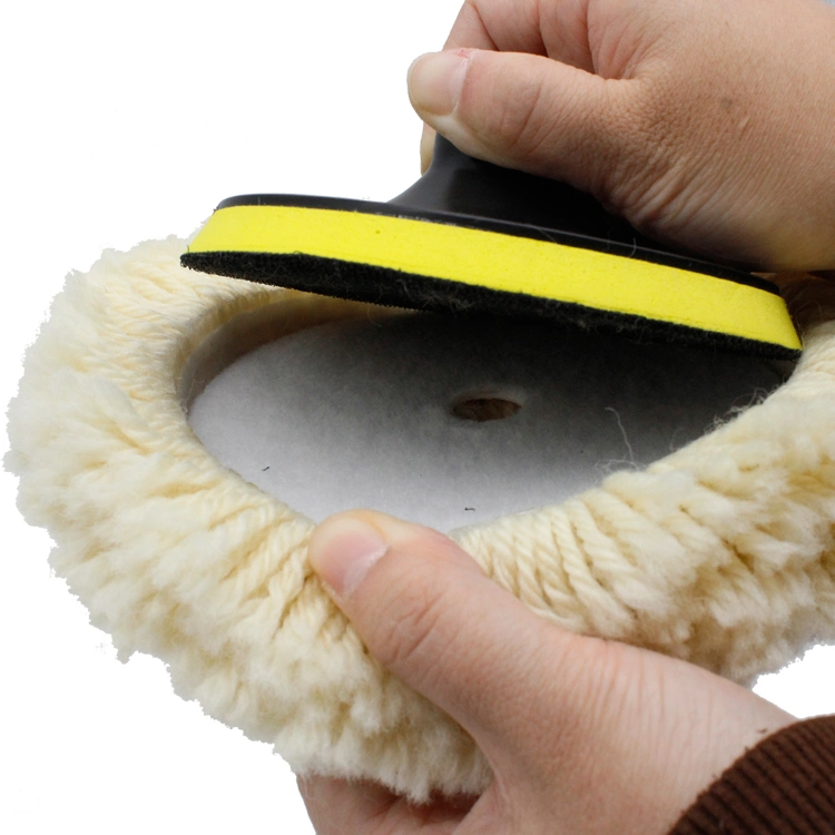 Yellow White Wool Pad For Car Polishing , Multipurpose Car Cleaning Supplies 4