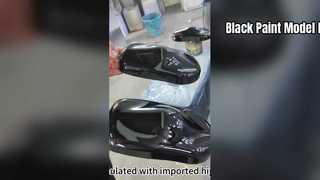 Black Paint Model Effect Display